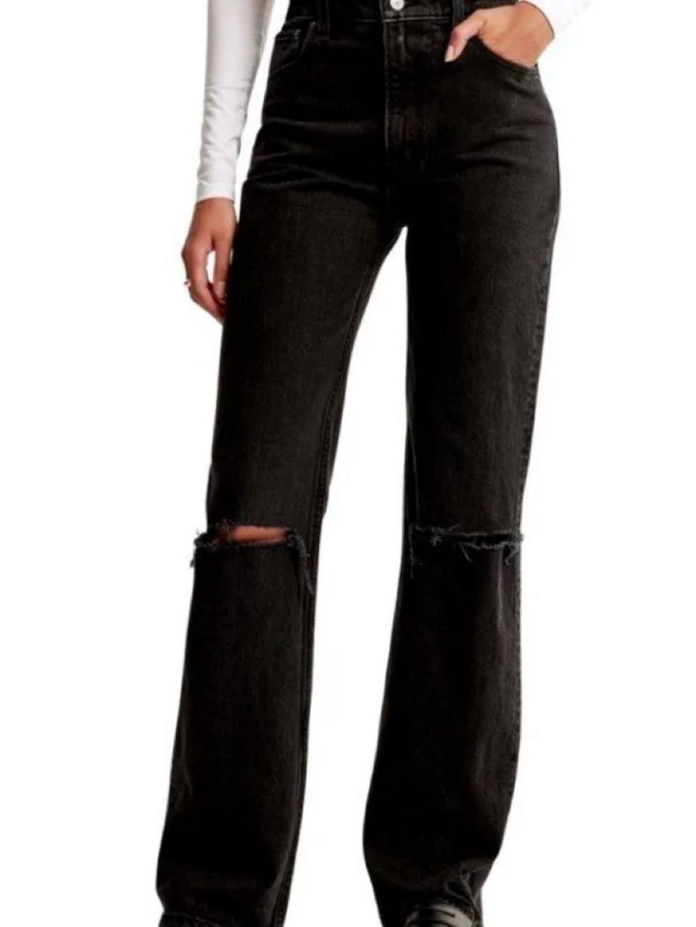 Abercrombie & Fitch Black 90s Relaxed High-Rise Jeans